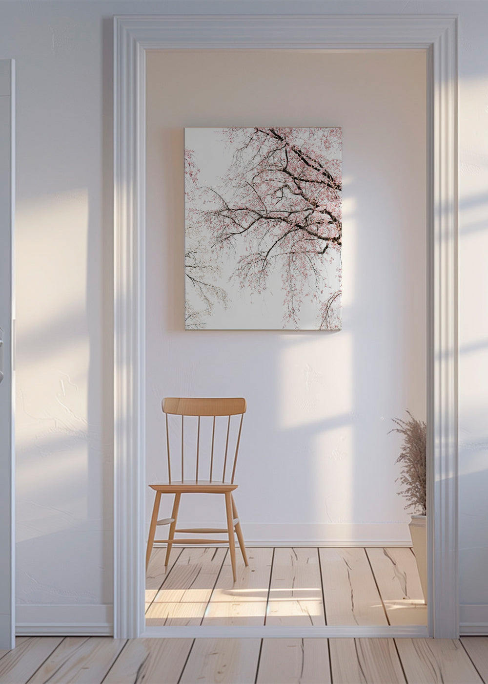 Botanisk plakat · kirsebærblomster i kaskade