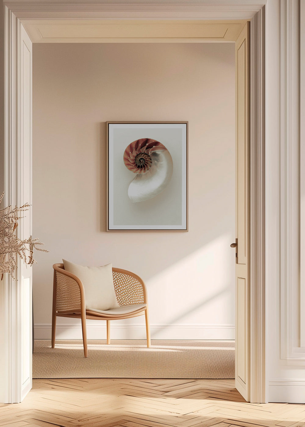 Fotografi af nautilus-spiral