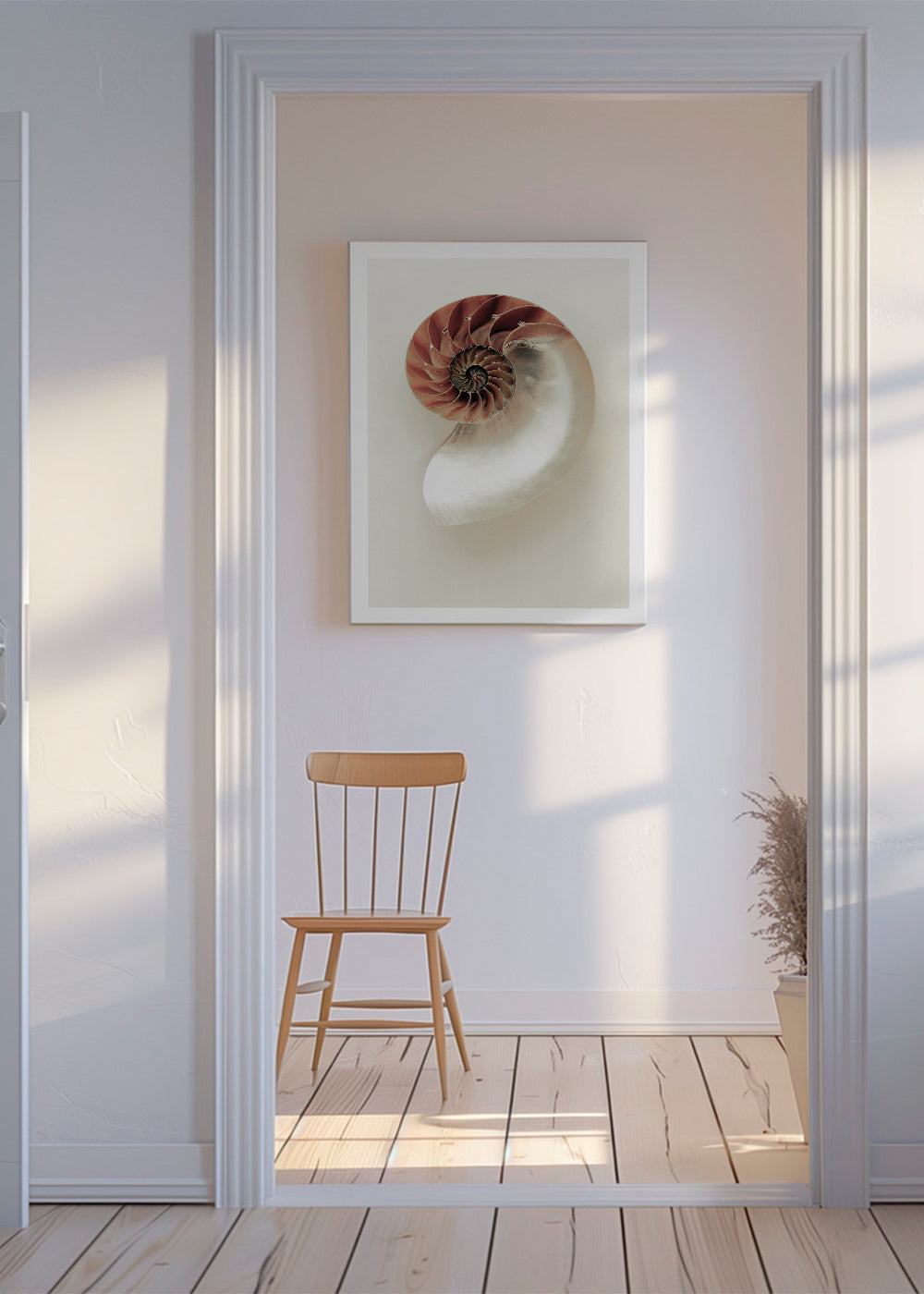 Fotografi af nautilus-spiral