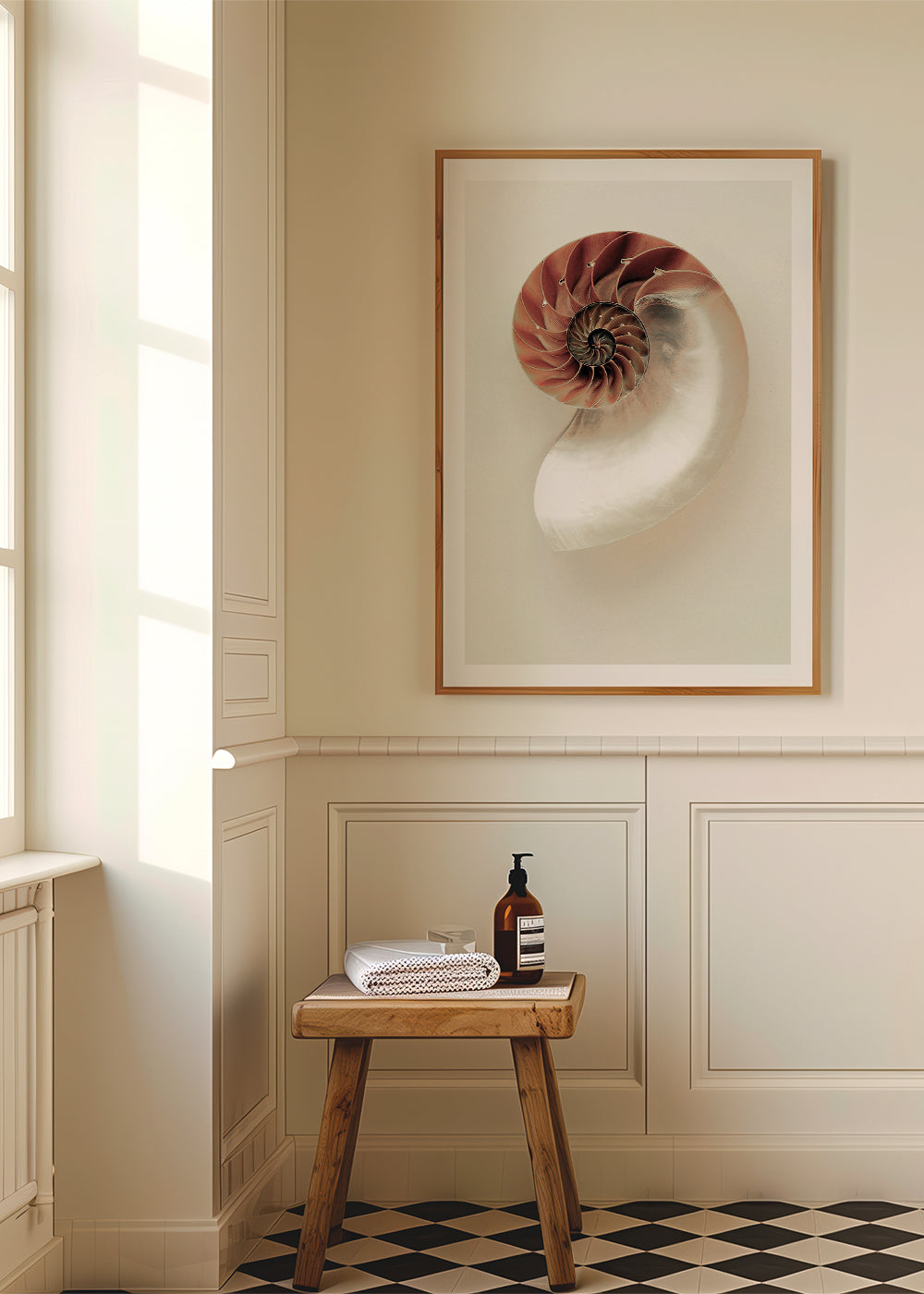Fotografi af nautilus-spiral