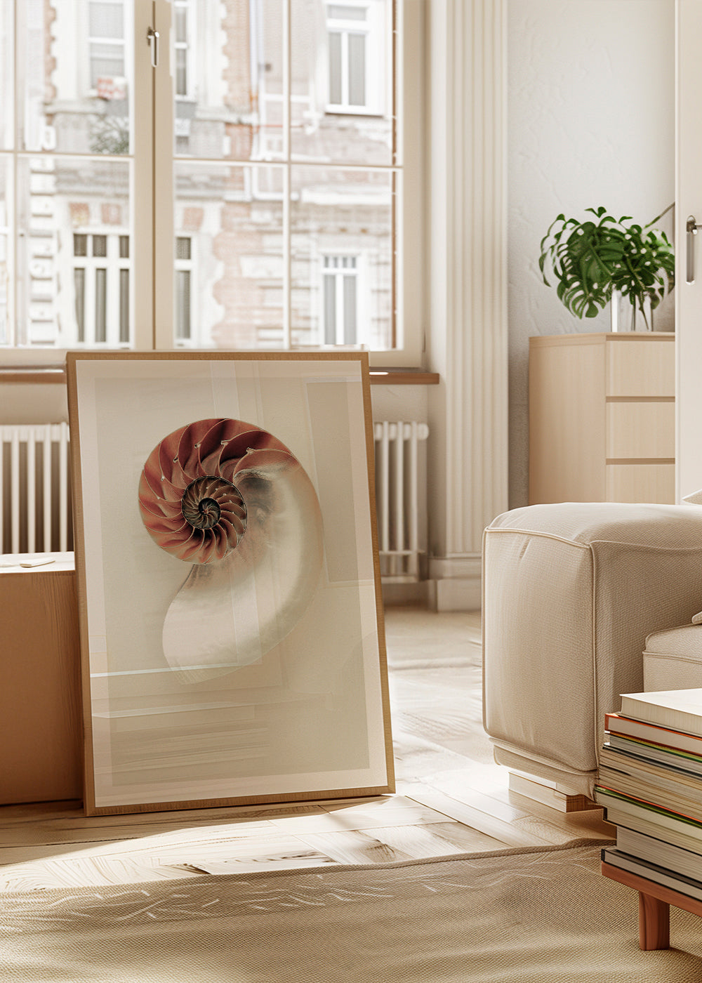 Fotografi af nautilus-spiral