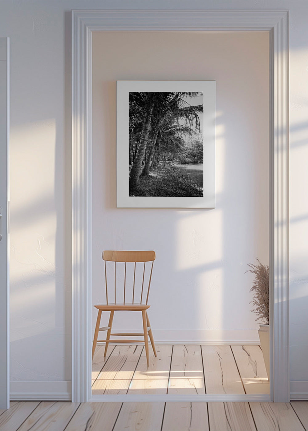 Vertikalt palmelandskab fotografi