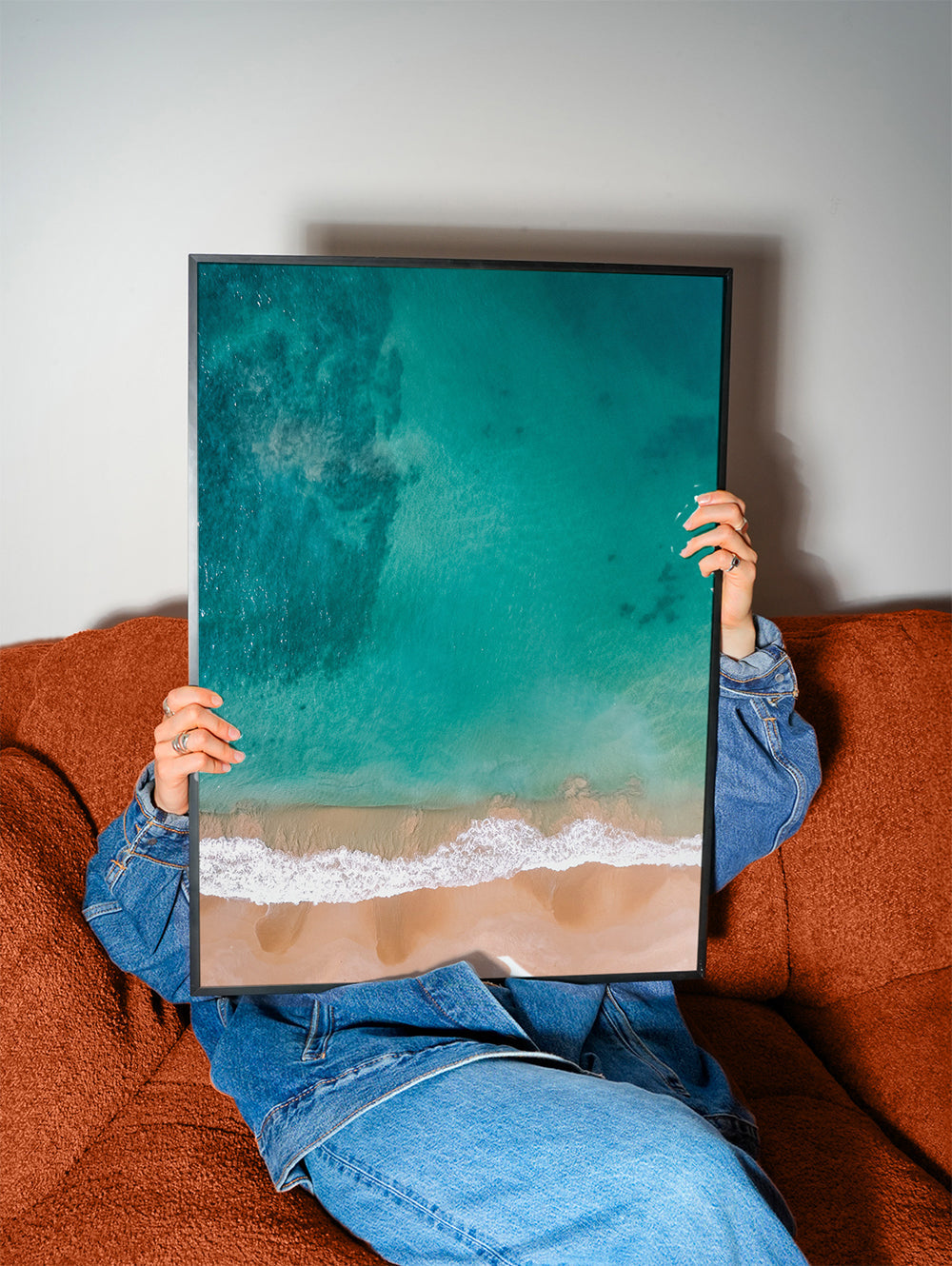 Landskabskunst: luftfoto af strand
