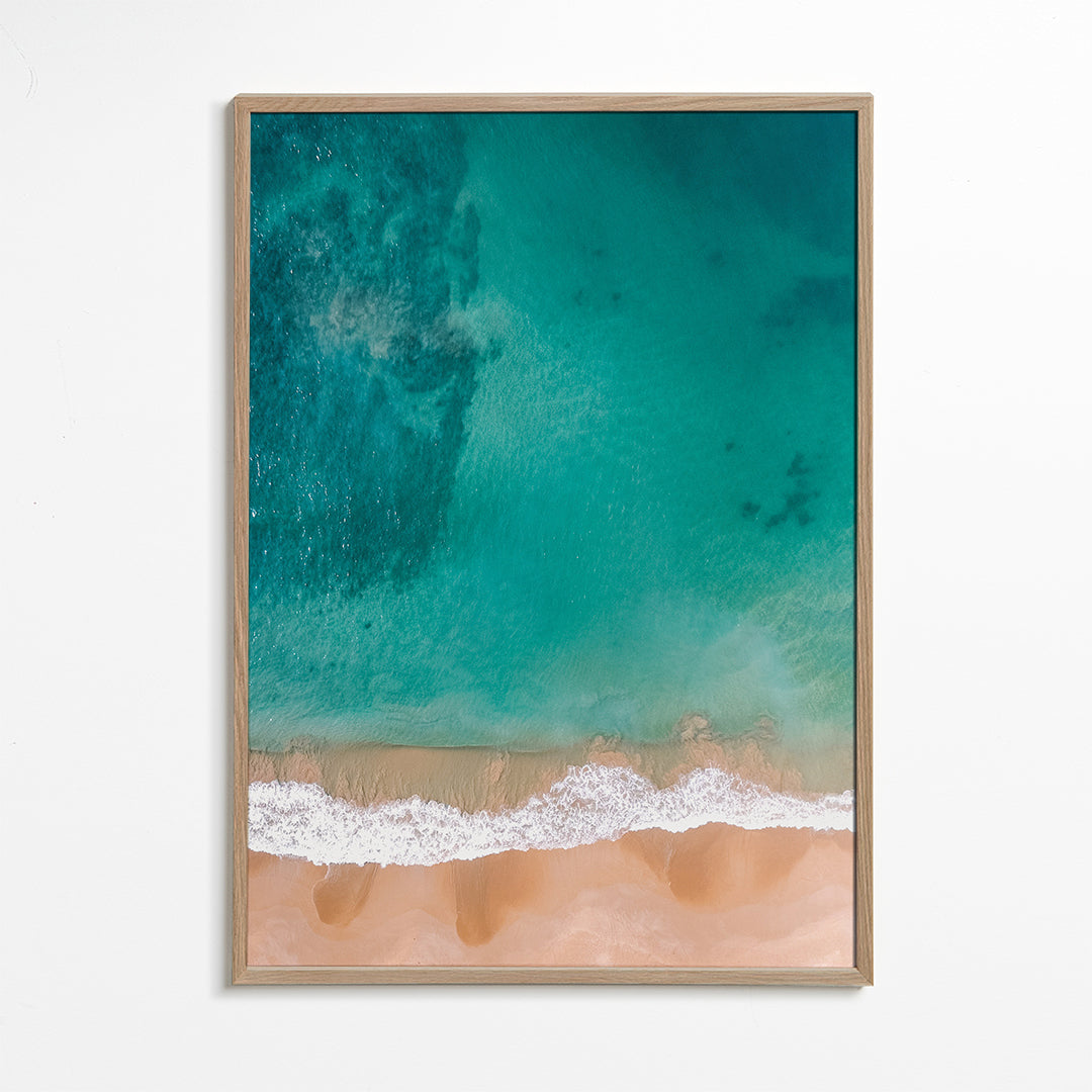 Landskabskunst: luftfoto af strand