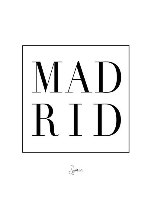Køkkenkunst Madrid serif typografi