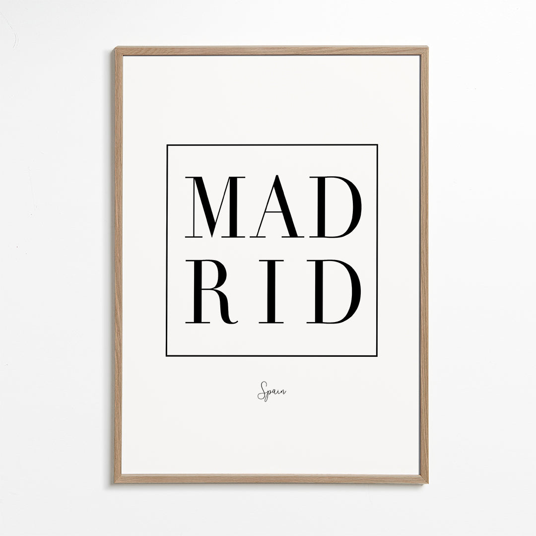 Køkkenkunst Madrid serif typografi