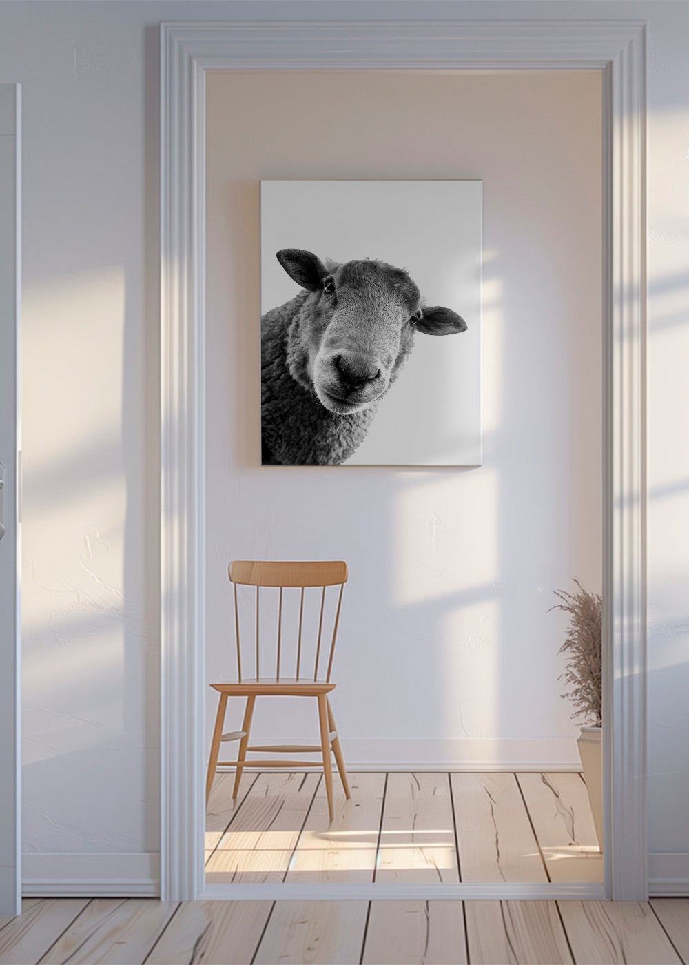 Får kunst i sort-hvid