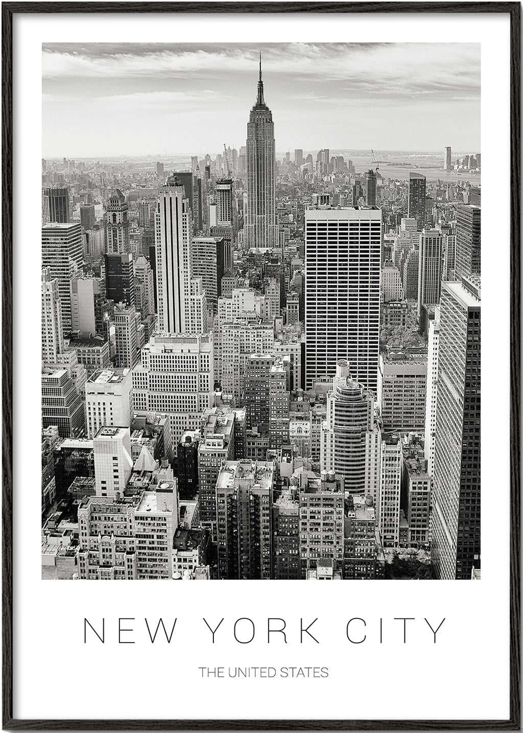 Byplakat: New York skyline i sort-hvid