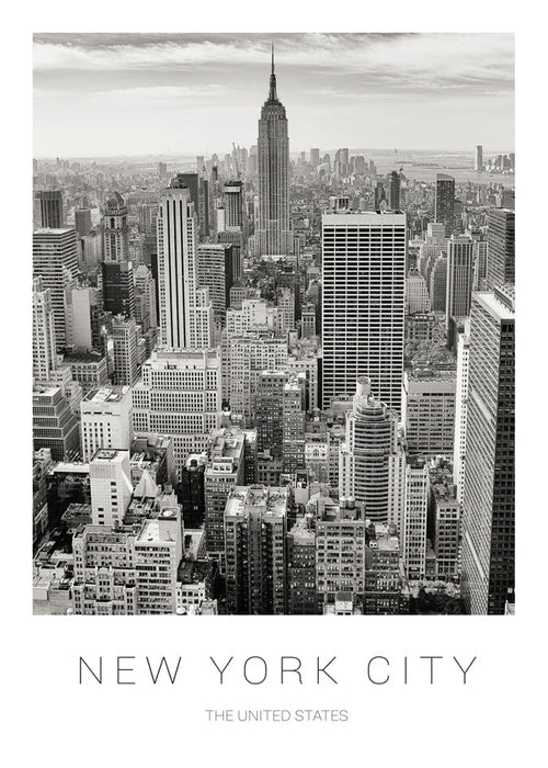 Byplakat: New York skyline i sort-hvid