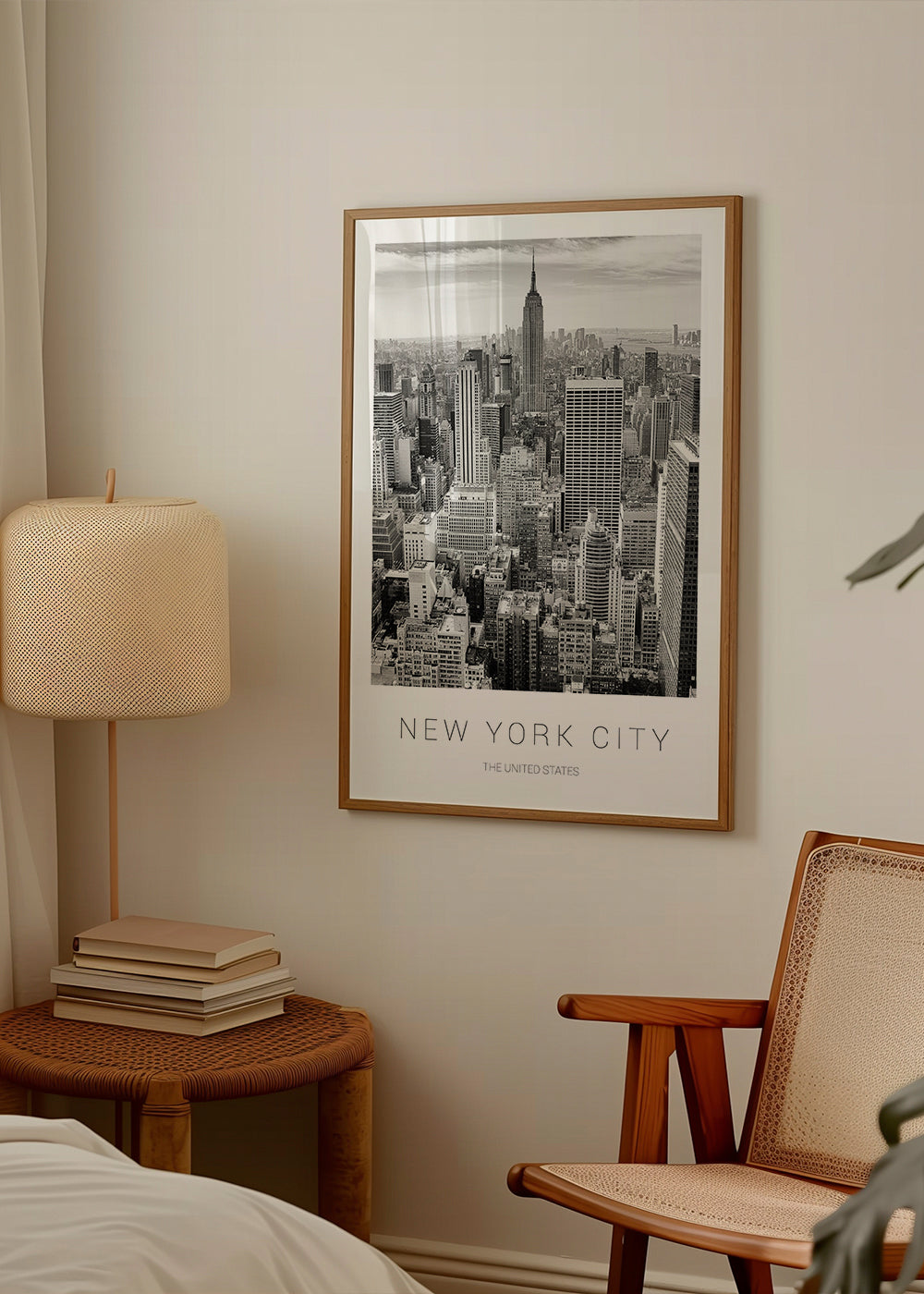 Byplakat: New York skyline i sort-hvid