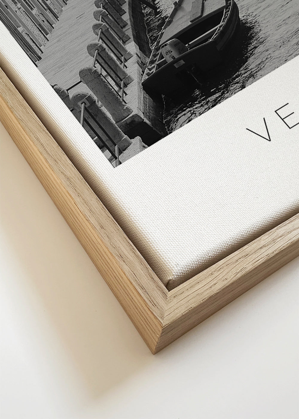 Byplakat — Venedig kanal sort-hvid