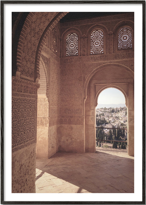Køkkenkunst med moorisk bue i Alhambra