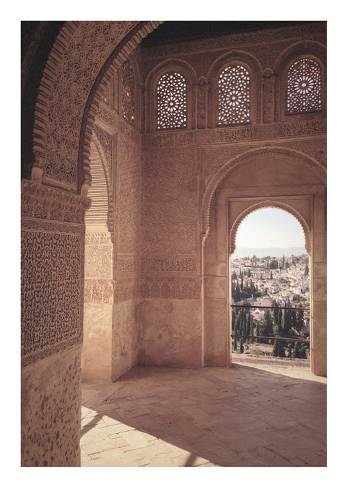 Køkkenkunst med moorisk bue i Alhambra