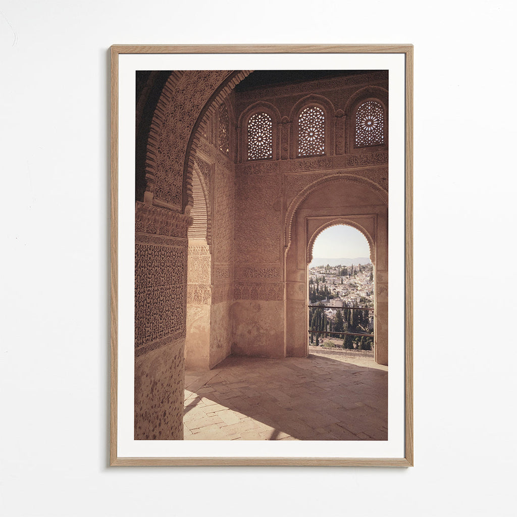 Køkkenkunst med moorisk bue i Alhambra