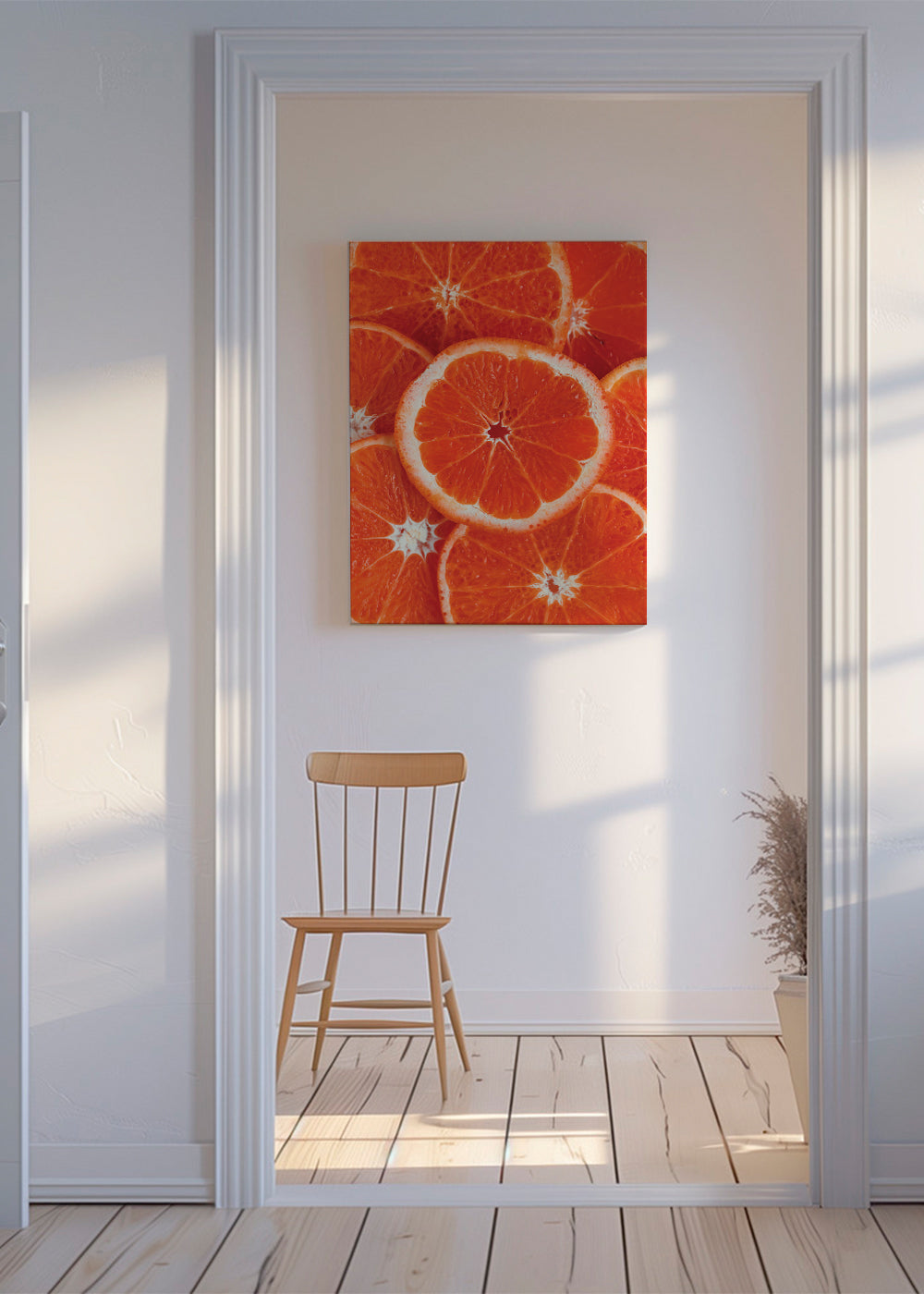 Køkkenkunst med appelsinskiver