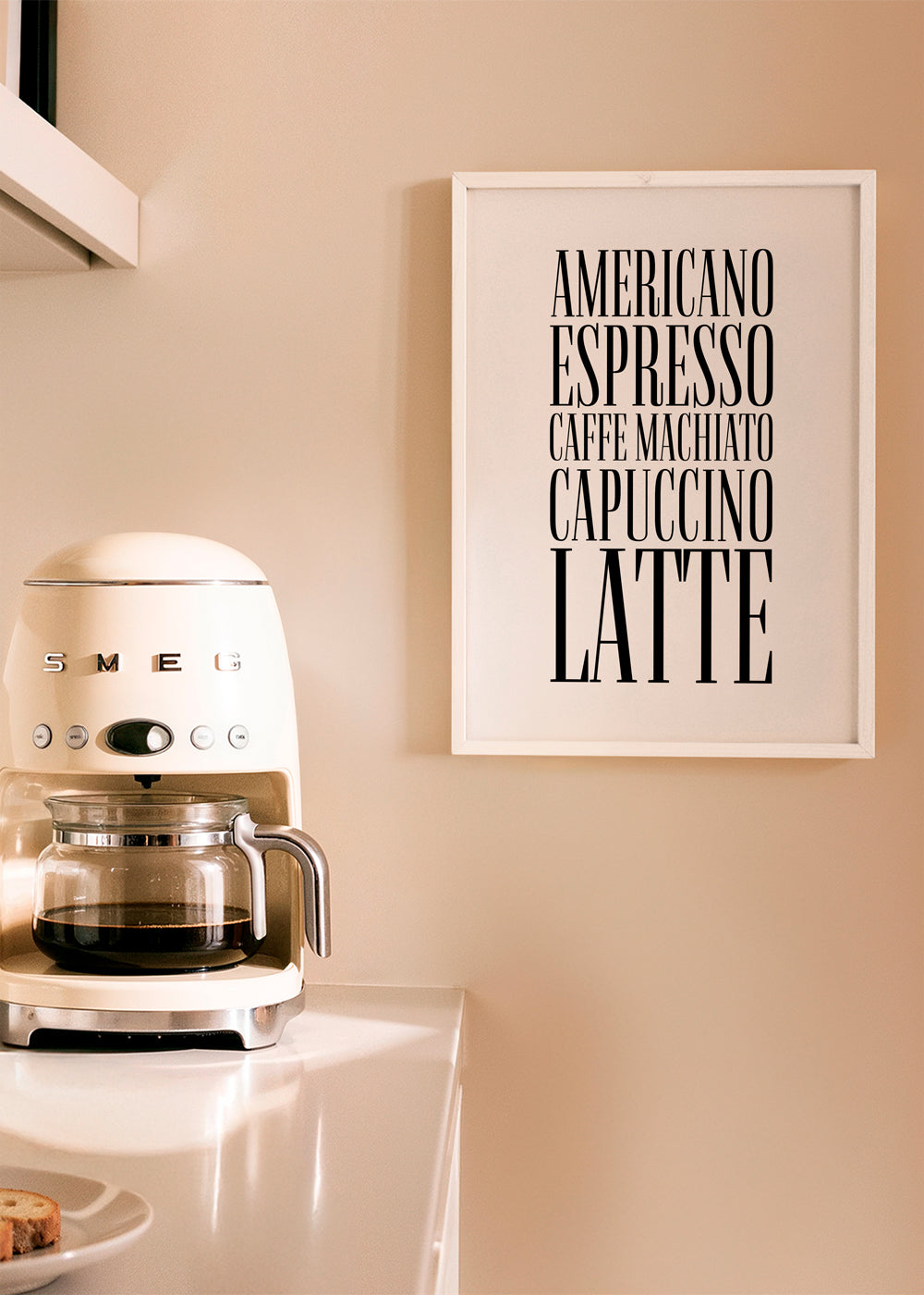 Køkkenkunst Kaffetyper plakat