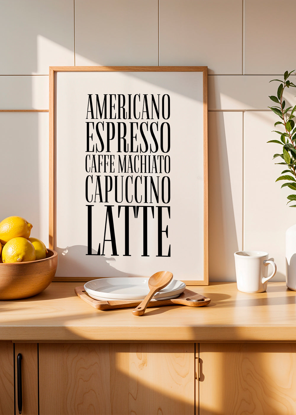 Køkkenkunst Kaffetyper plakat