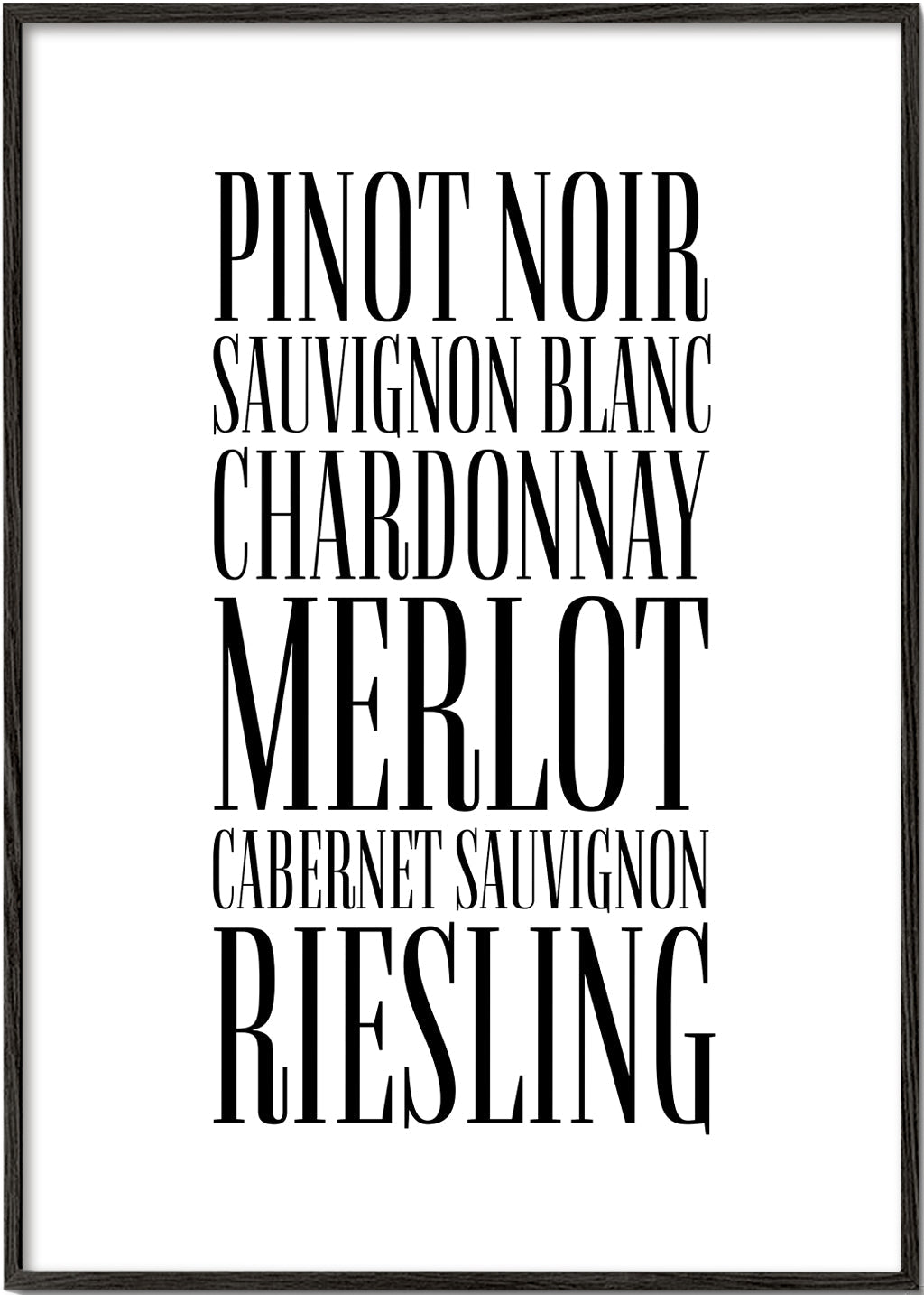 Køkkenkunst: typografi-vin plakat