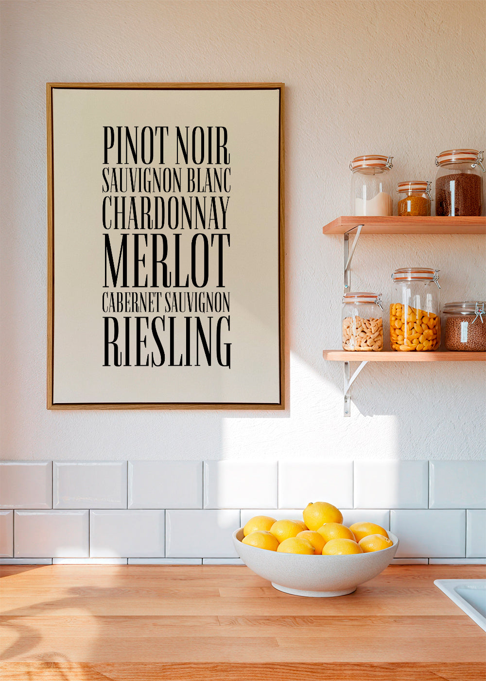 Køkkenkunst: typografi-vin plakat