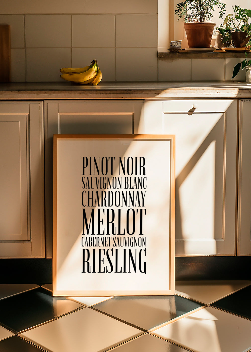 Køkkenkunst: typografi-vin plakat