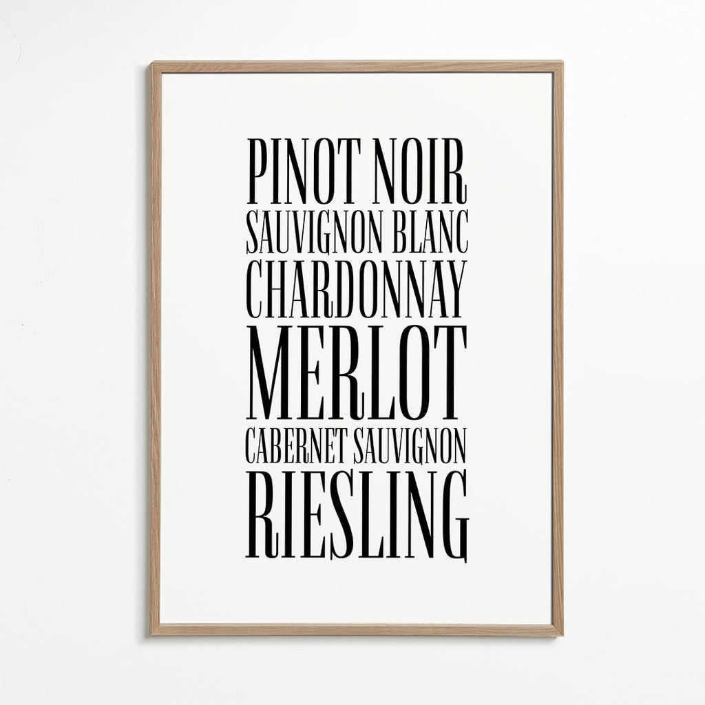 Køkkenkunst: typografi-vin plakat
