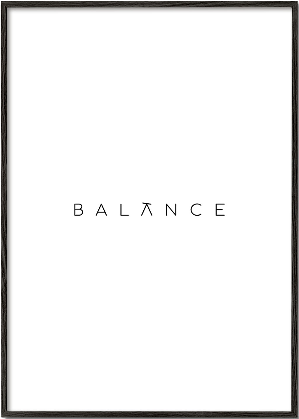 Minimalistisk plakat Balance typografi