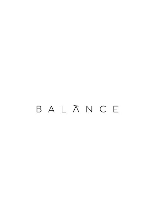 Minimalistisk plakat Balance typografi