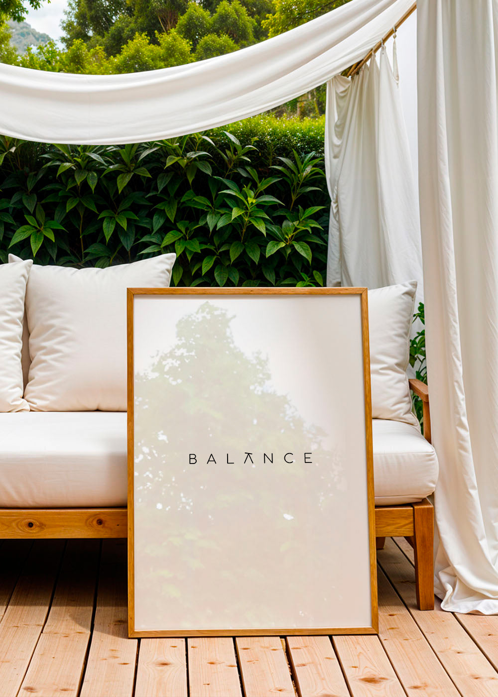 Minimalistisk plakat Balance typografi