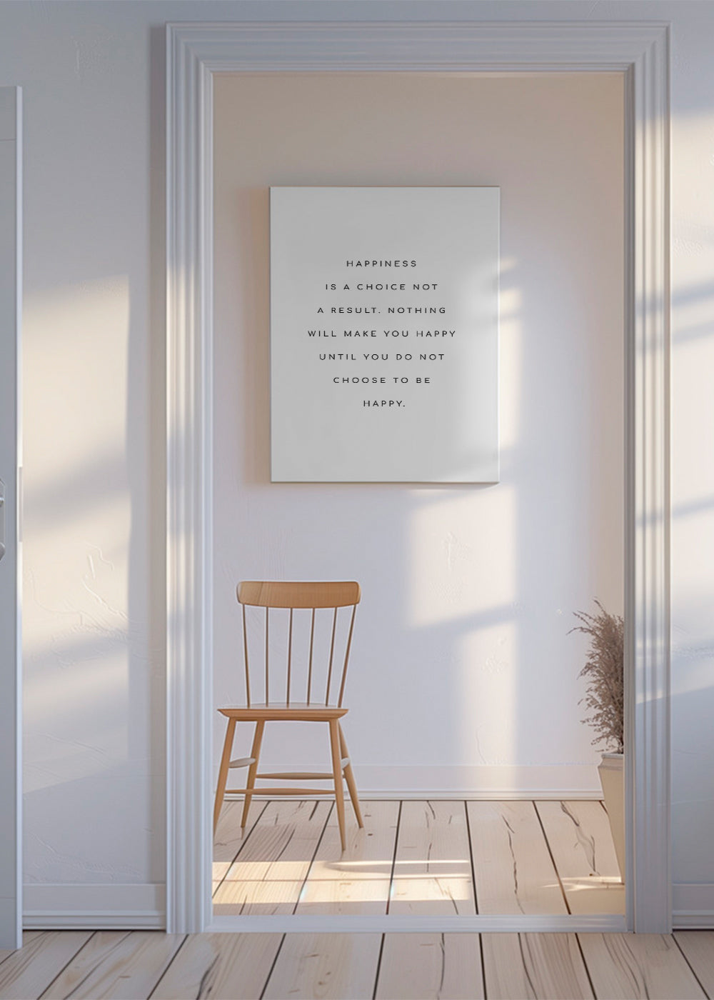 Minimalistisk plakat med typografisk citat