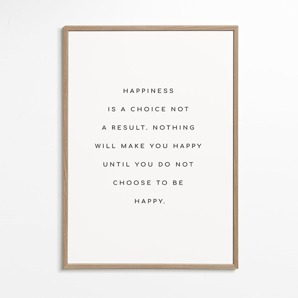 Minimalistisk plakat med typografisk citat