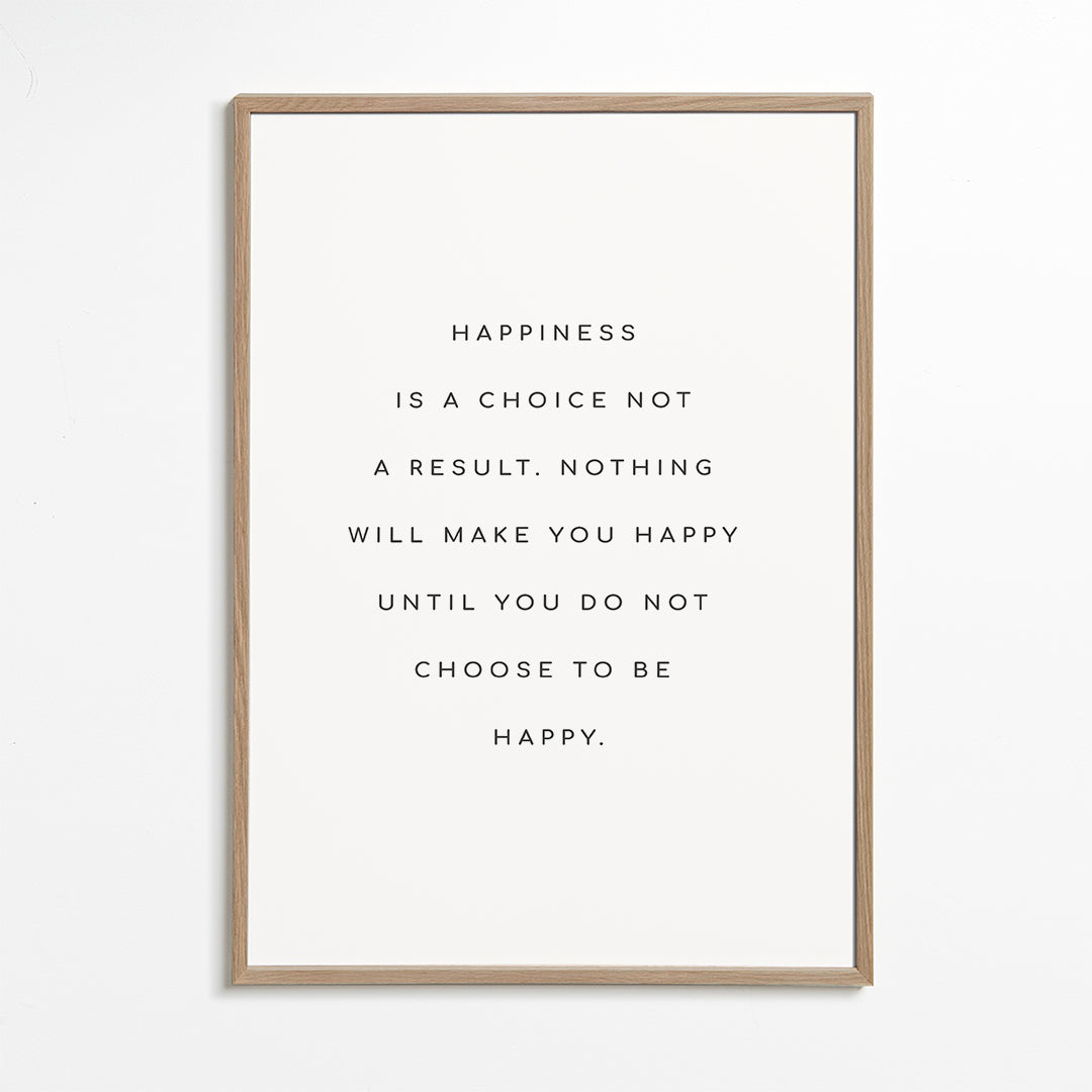 Minimalistisk plakat med typografisk citat