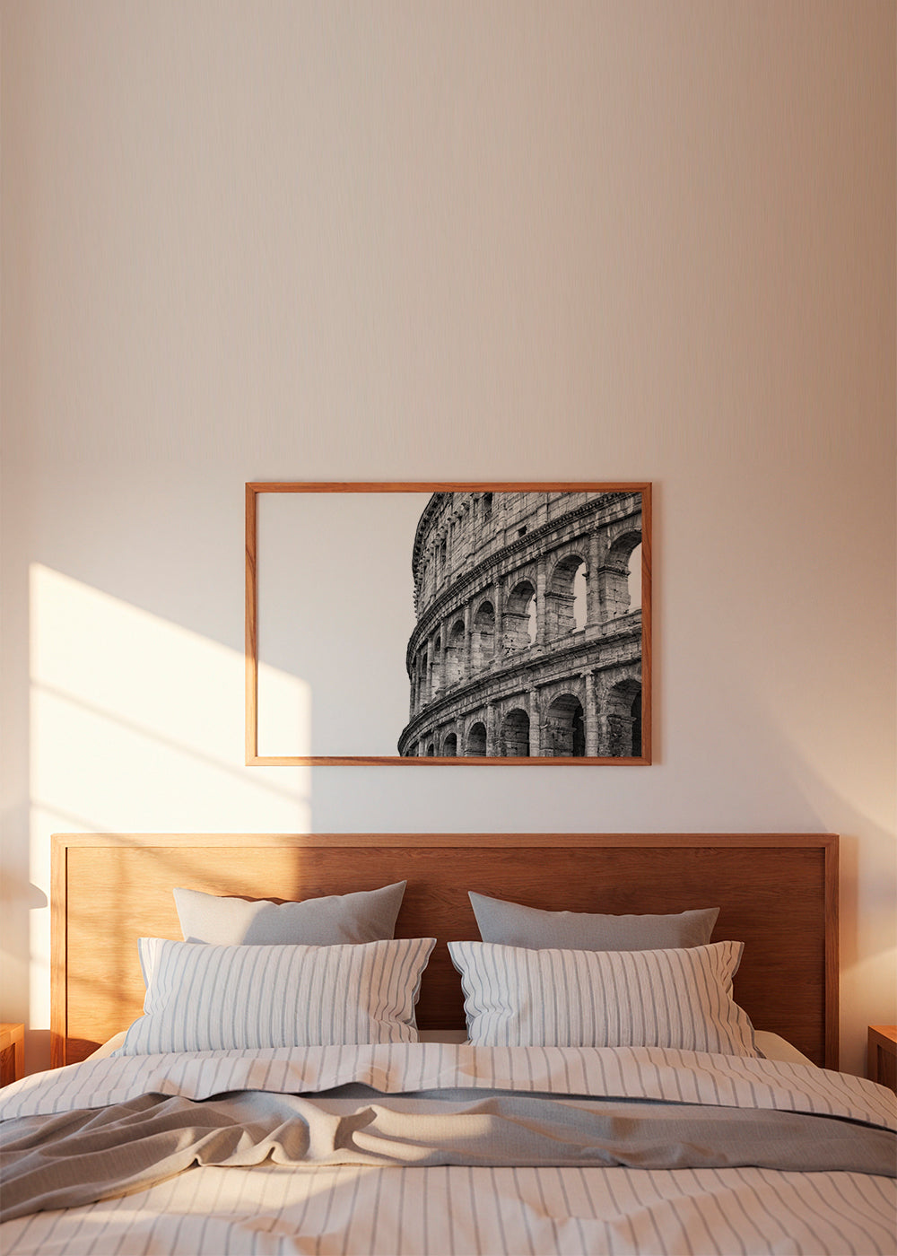 Rejseplakat Colosseum sort-hvid