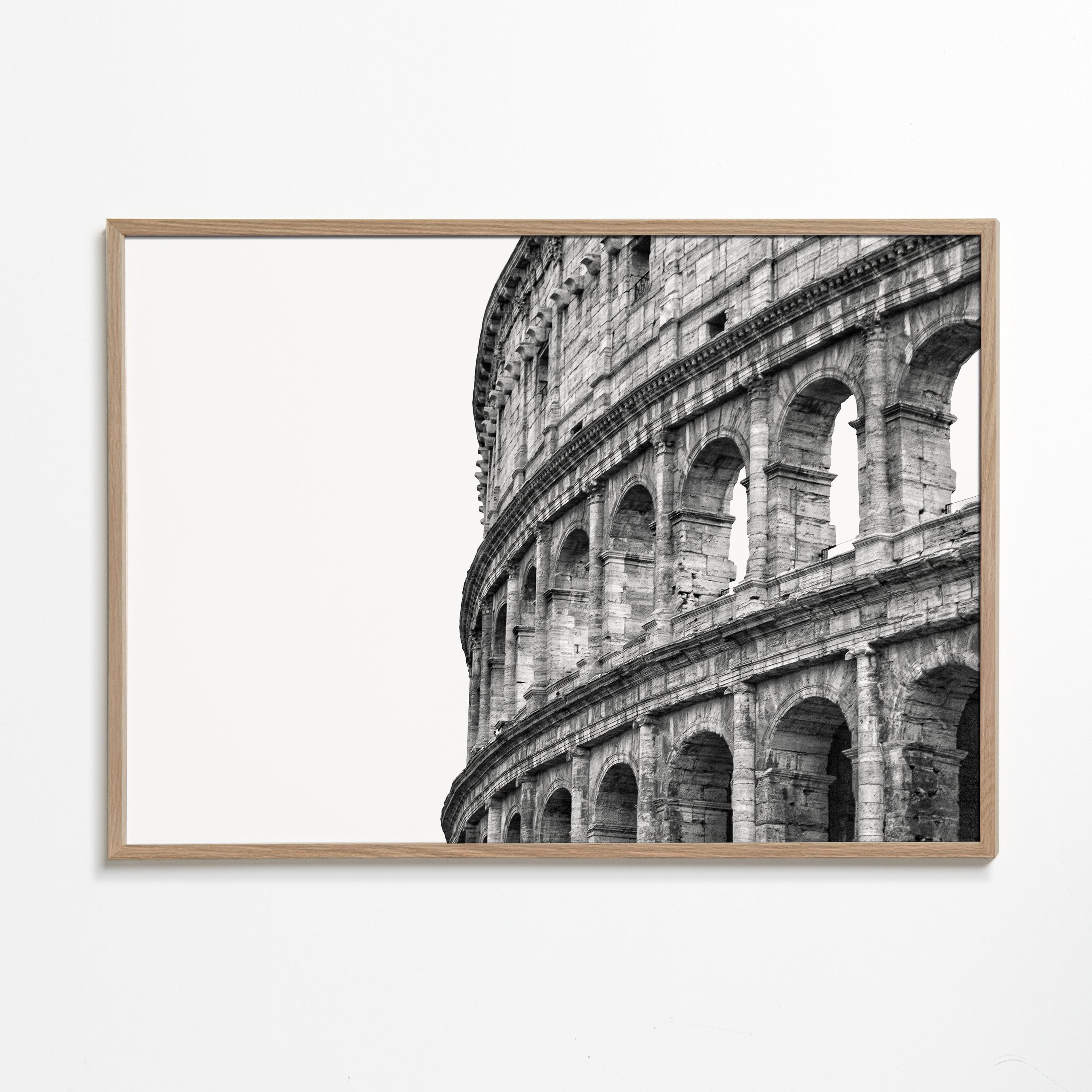 Rejseplakat Colosseum sort-hvid