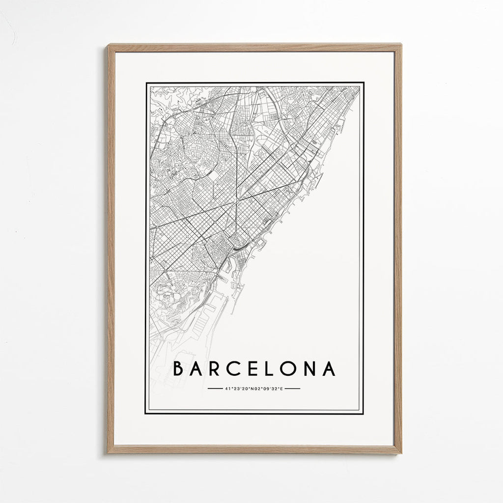 Byplakat Barcelona kort grafisk