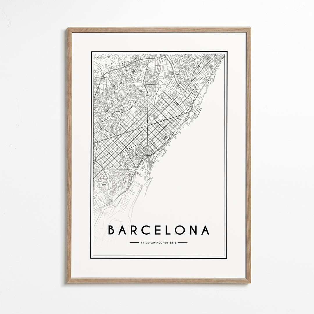 Byplakat Barcelona kort grafisk