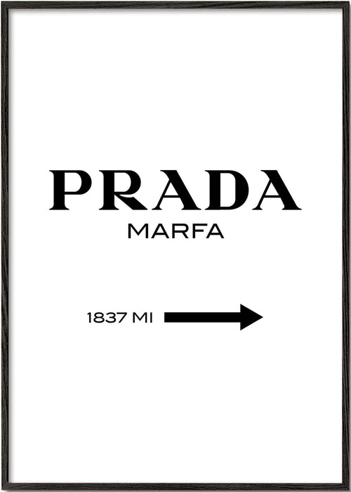 Byplakat PRADA Marfa typografisk minimal