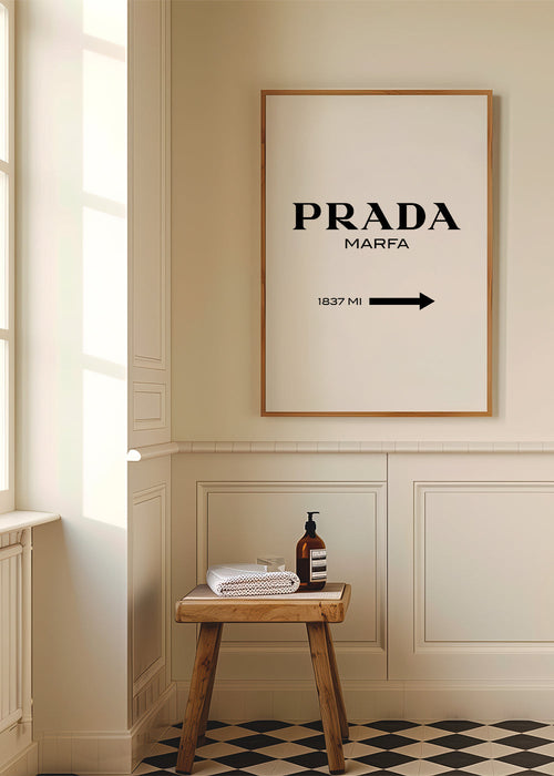 Byplakat PRADA Marfa typografisk minimal