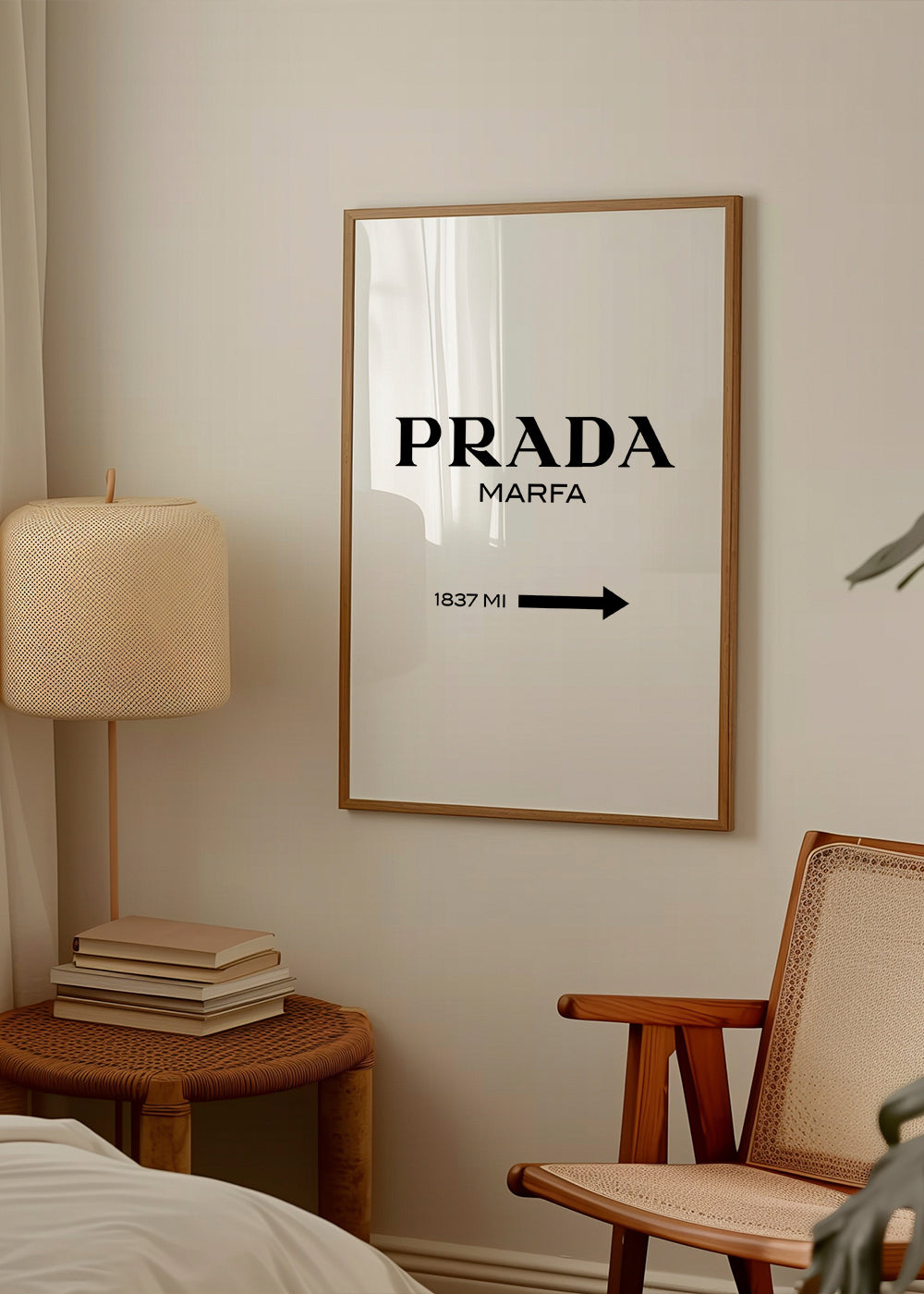 Byplakat PRADA Marfa typografisk minimal