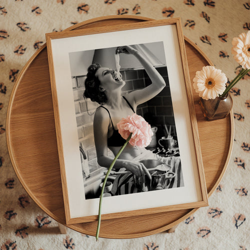 Pasta lover - Framed poster in an interior