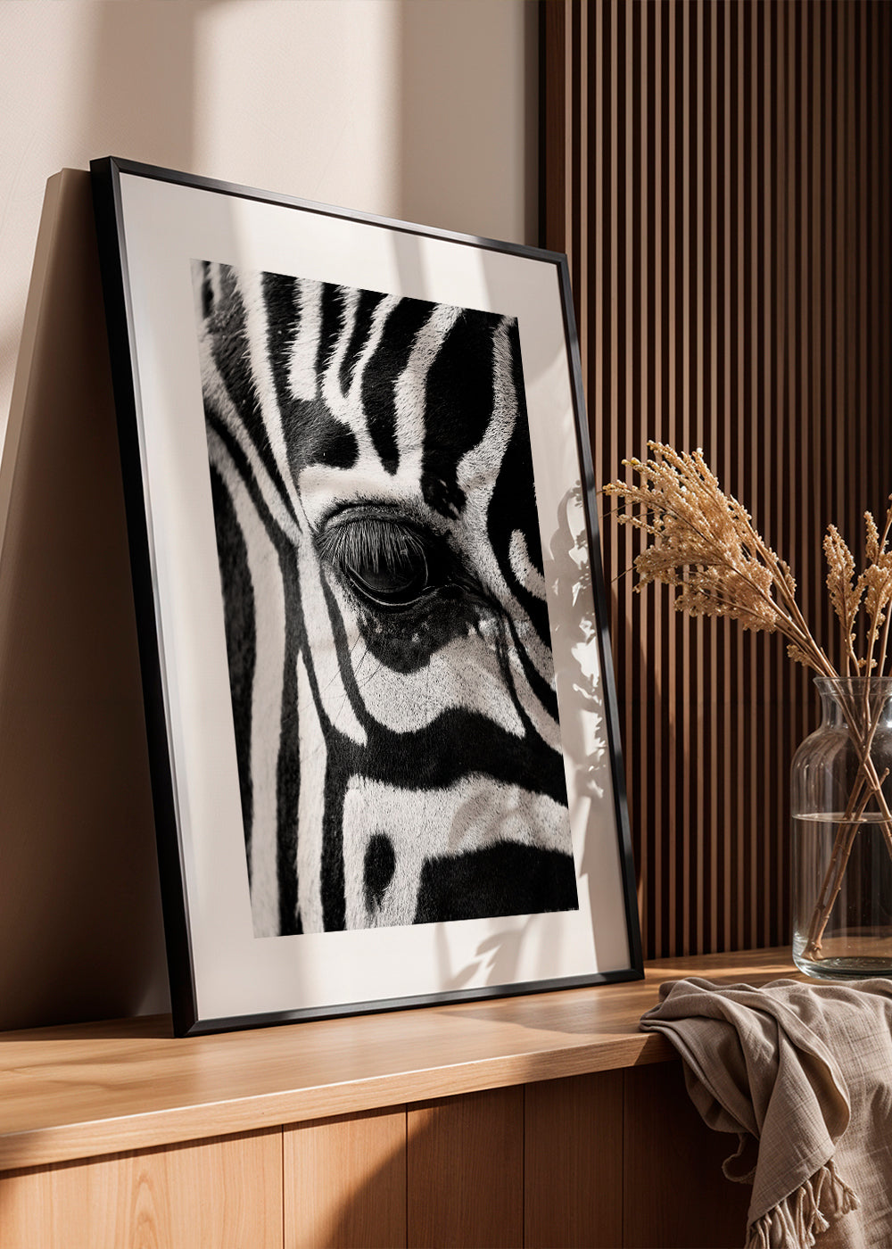 Plakat zebra nærbillede