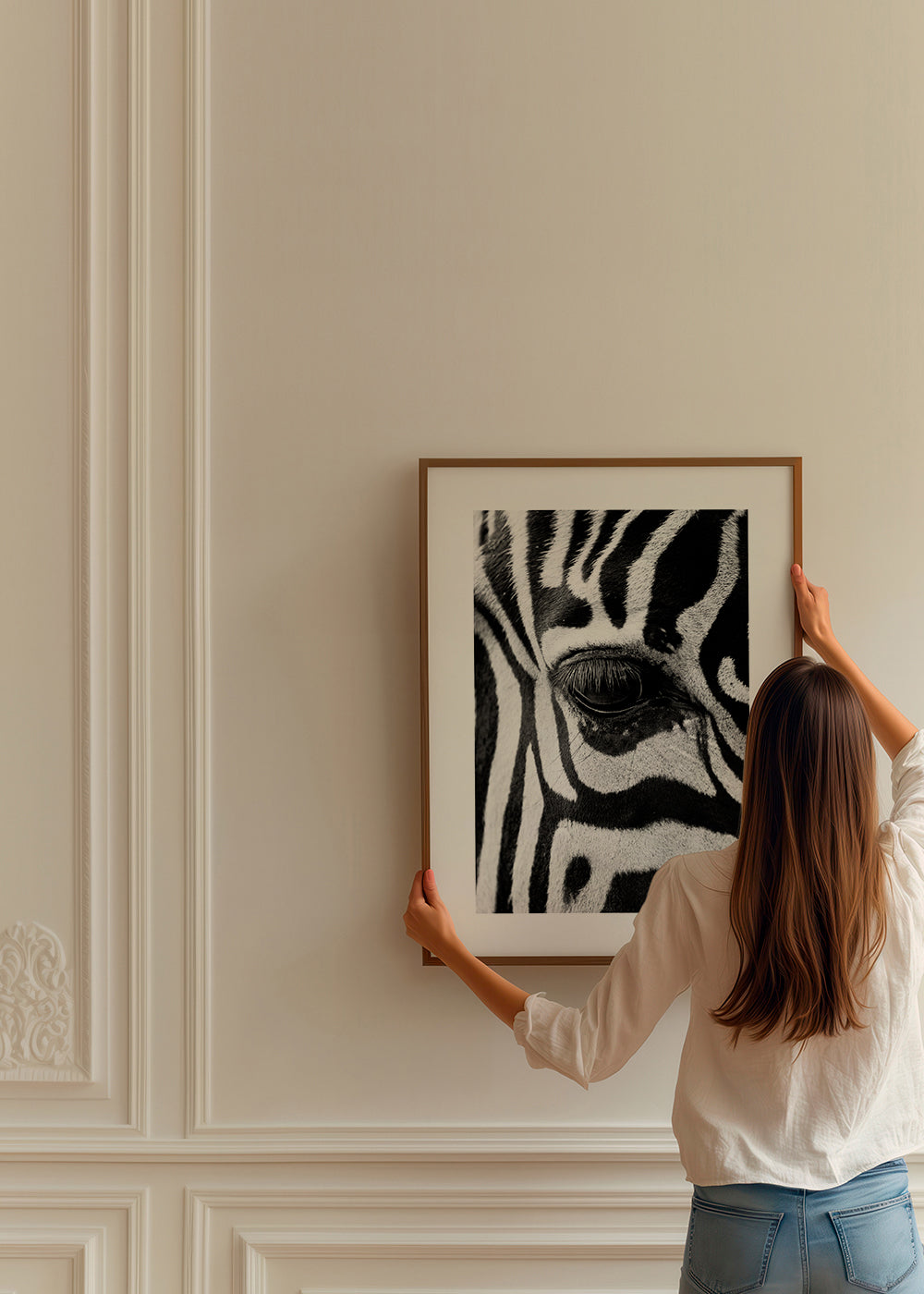 Plakat zebra nærbillede