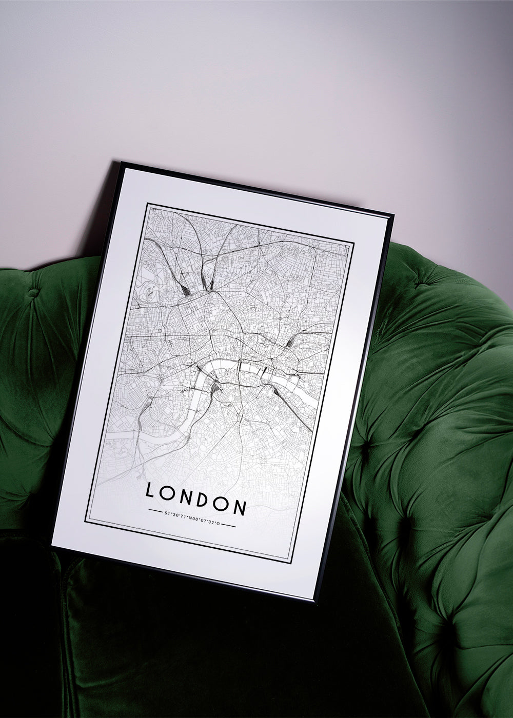 Byplakat: London kort minimalistisk