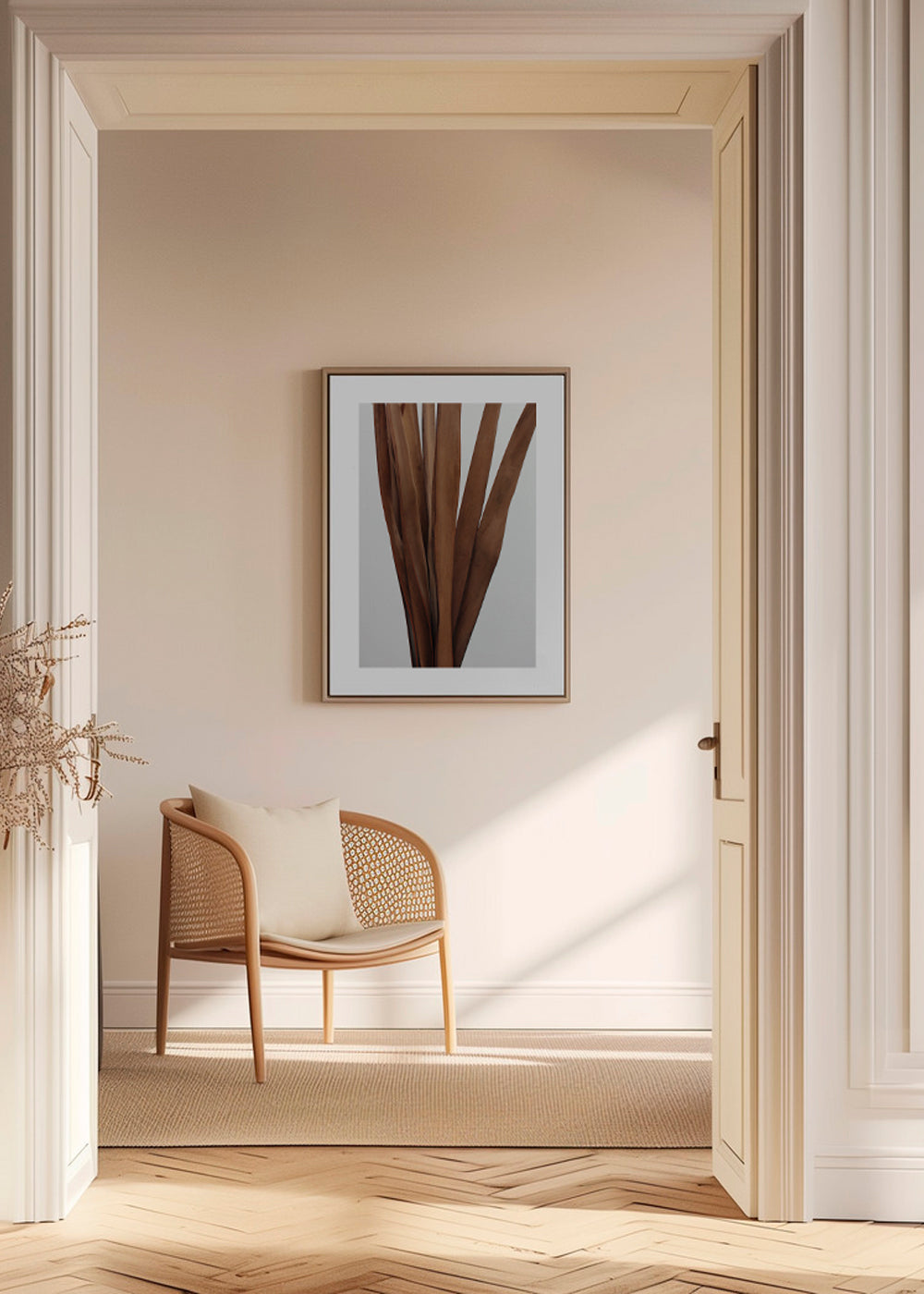 Botanisk plakat tørrede blade