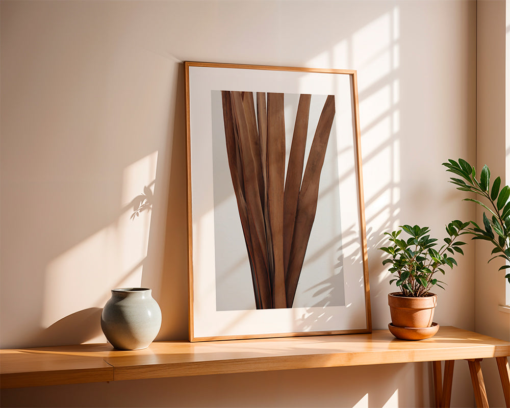 Botanisk plakat tørrede blade