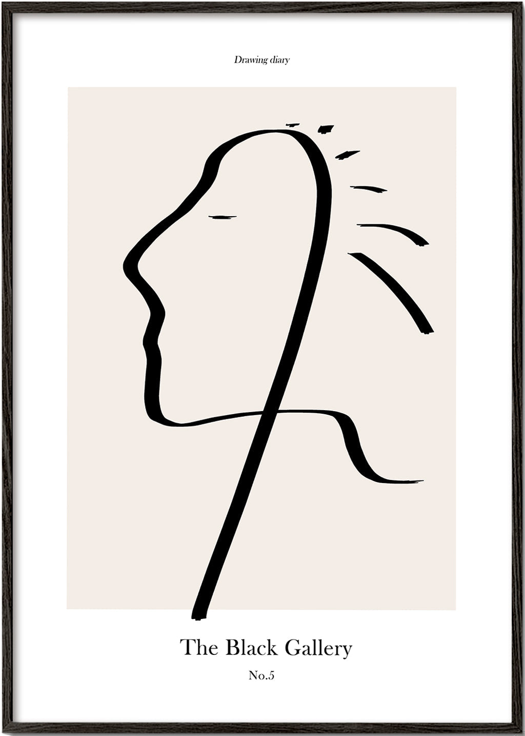 Minimalistisk ansigt i linje