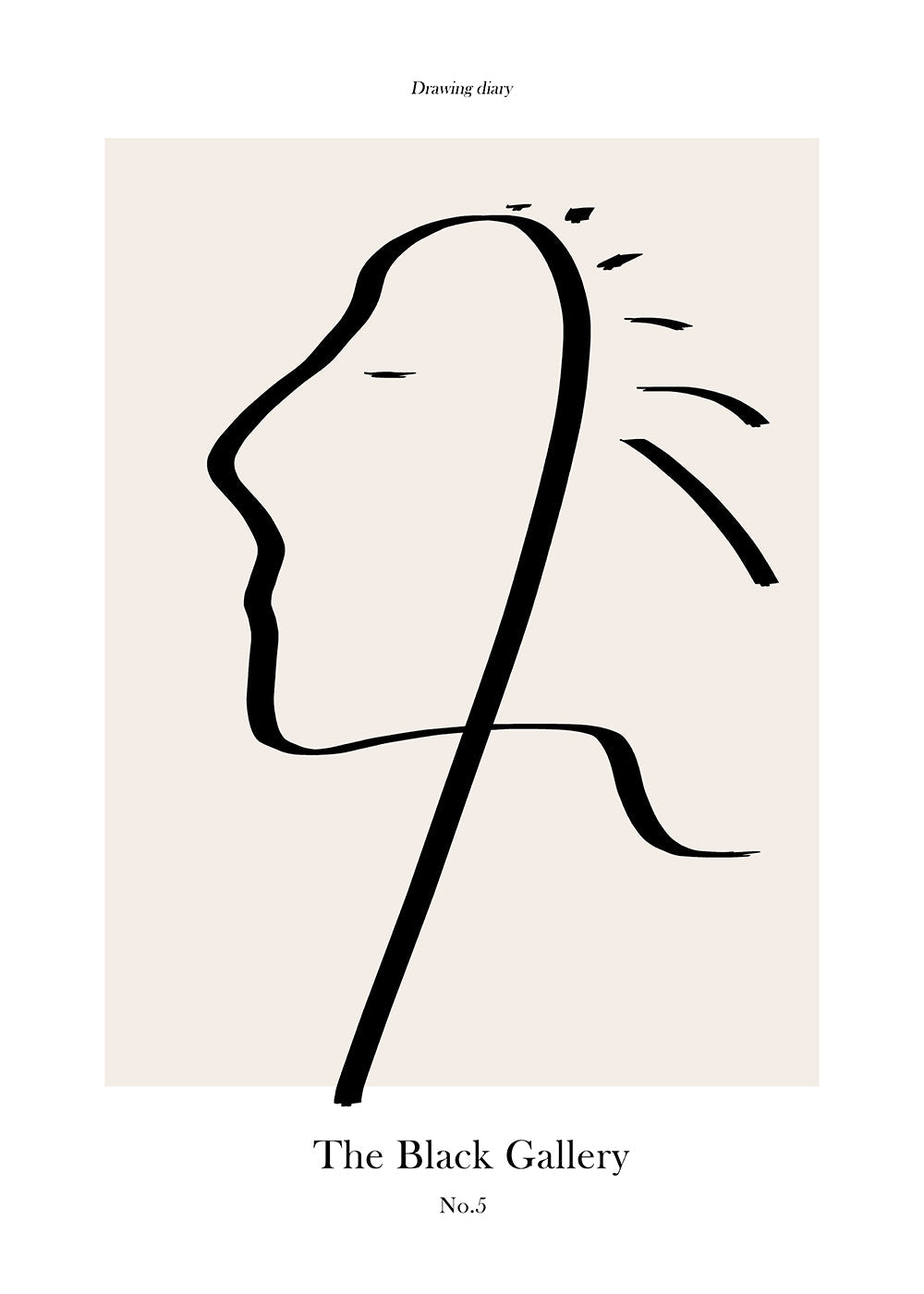Minimalistisk ansigt i linje