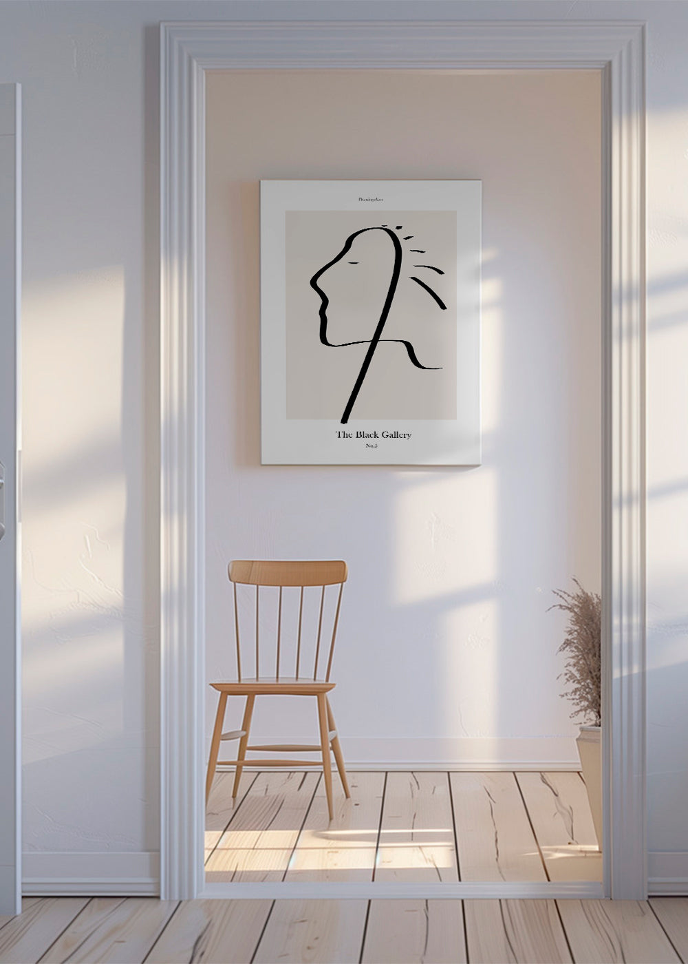 Minimalistisk ansigt i linje