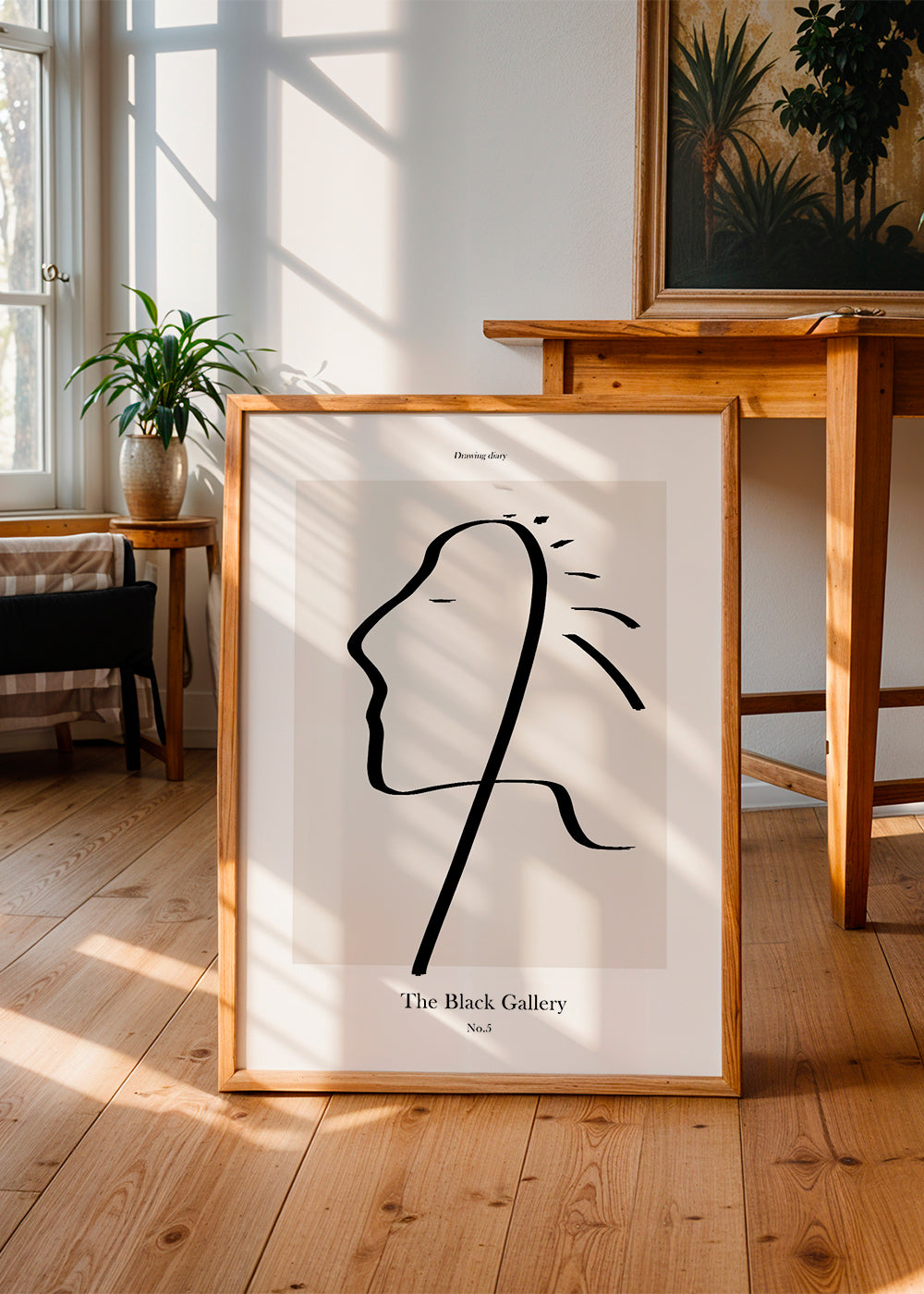 Minimalistisk ansigt i linje