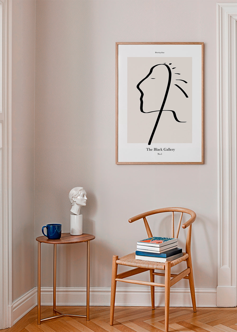 Minimalistisk ansigt i linje