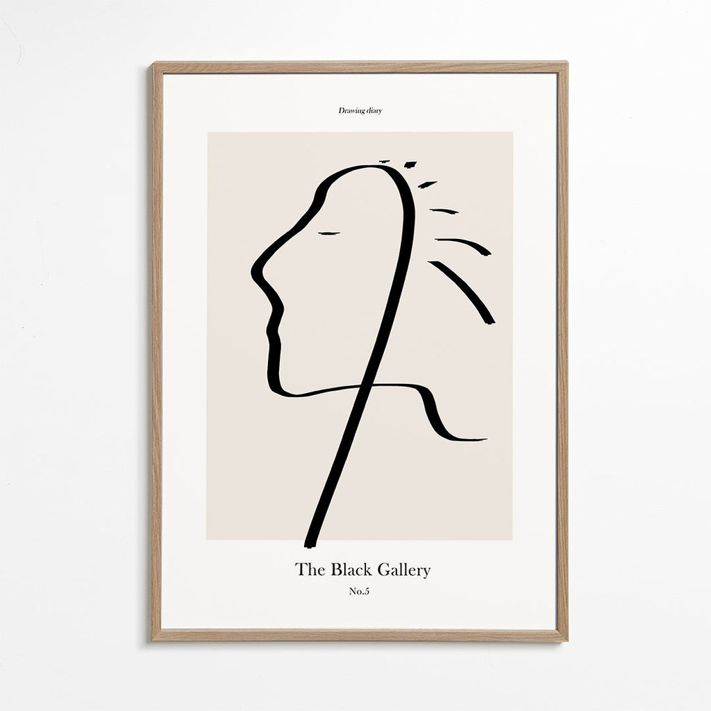 Minimalistisk ansigt i linje